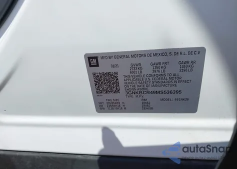 2021 Chevrolet Blazer Fwd 2Lt from USA, damaged, VIN 3GNKBCR49MS536395